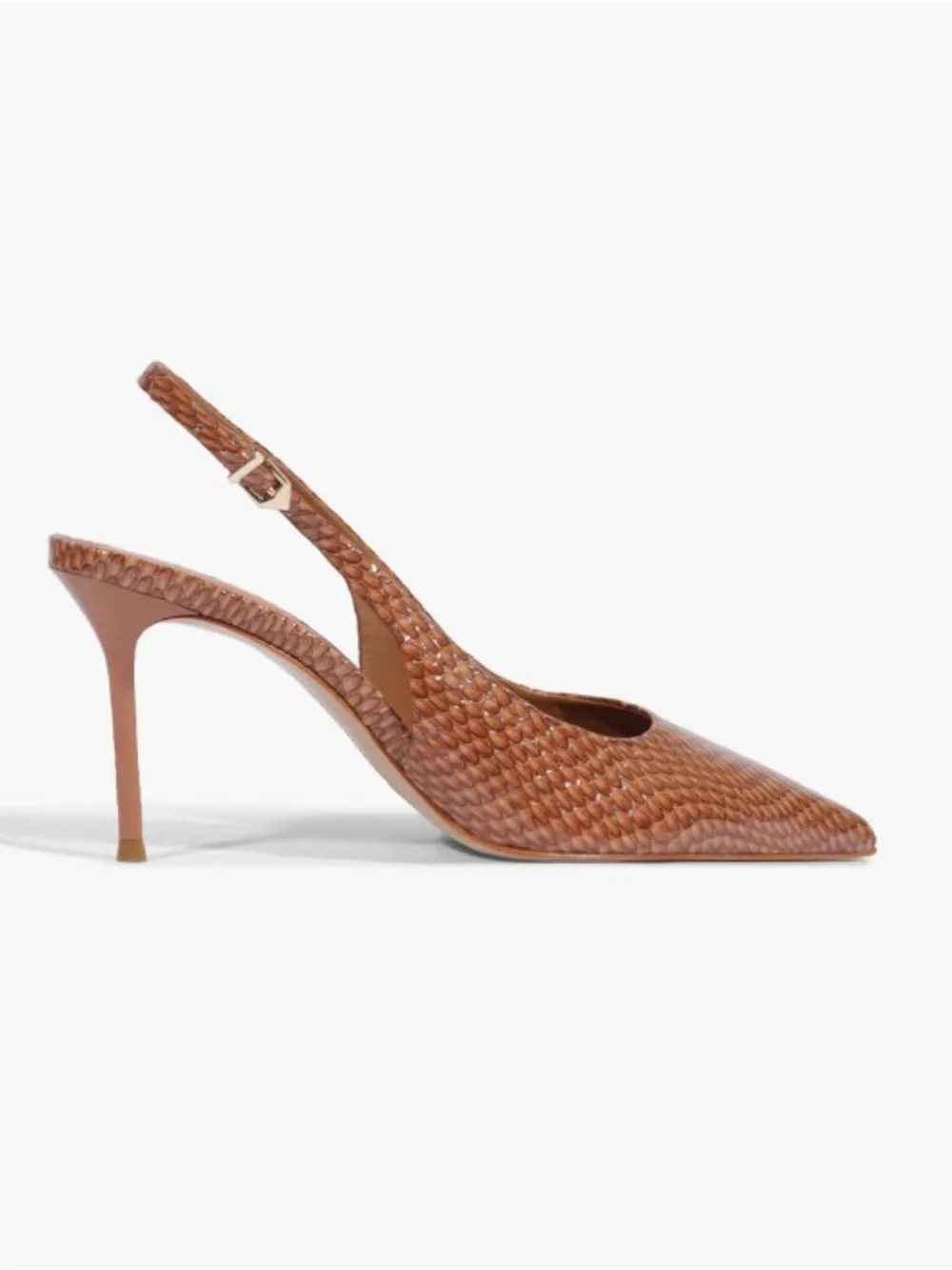 Women's Schutz Paola Leather Slingback Pointed-Toe Pumps. Size 8.5